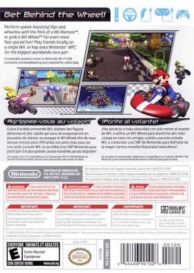 Mario Kart Wii box cover back